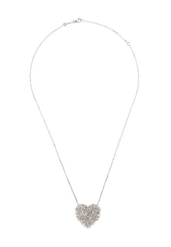 Suzanne Kalan Collana Heart in oro bianco 18kt e diamanti - Argento