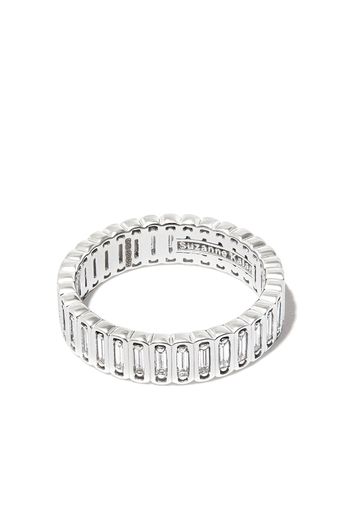 Suzanne Kalan 18kt white gold Inlay diamond eternity ring - Argento