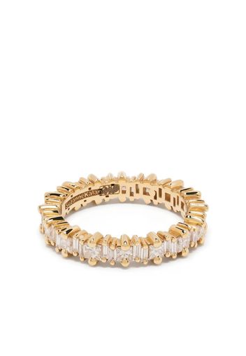 Suzanne Kalan Anello eternity in oro giallo 18kt con diamanti taglio baguette