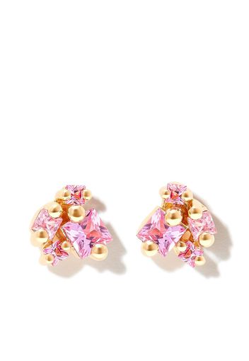 Suzanne Kalan 14kt yellow gold sapphire stud earrings - Rosa