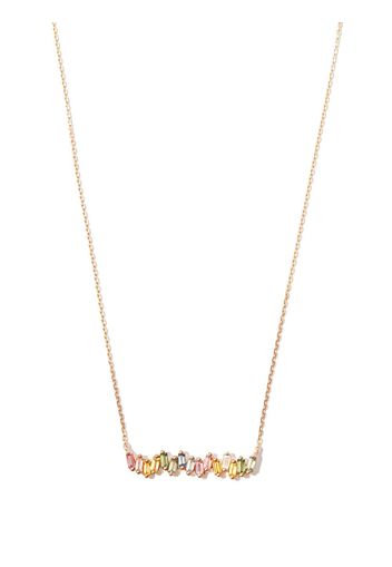 Suzanne Kalan 18kt rose gold sapphire and diamond necklace - Oro