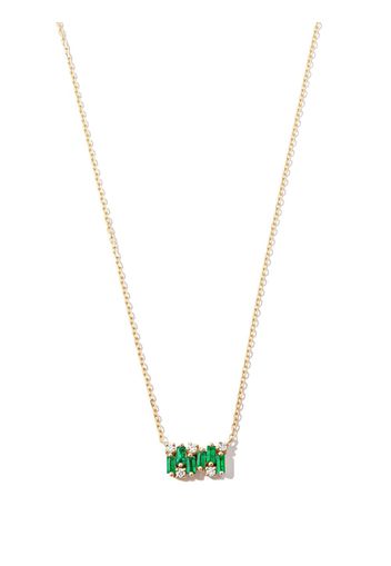 Suzanne Kalan 18kt yellow gold emerald necklace - Verde