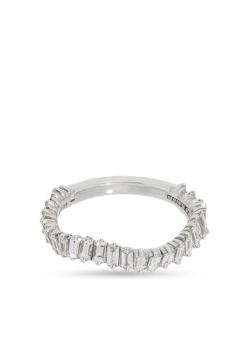 Suzanne Kalan Anello Way Wave in oro bianco 18kt con diamanti - Argento