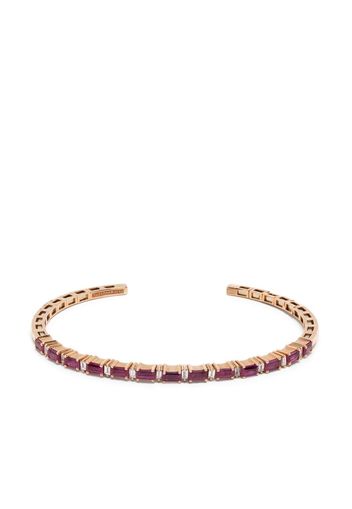 Suzanne Kalan Bracciale rigido Horizontal in oro 18kt con rubini - Rosso