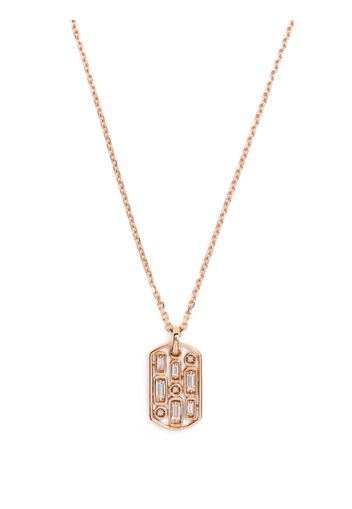 Suzanne Kalan Collana Inlay Dog Tag in oro giallo 18kt con diamanti