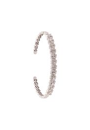 Bracciale rigido in oro bianco 18kt e diamanti