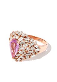 Suzanne Kalan 18kt rose gold sapphire and diamond ring - Rosa