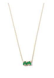 Suzanne Kalan 18kt yellow gold emerald necklace - Verde