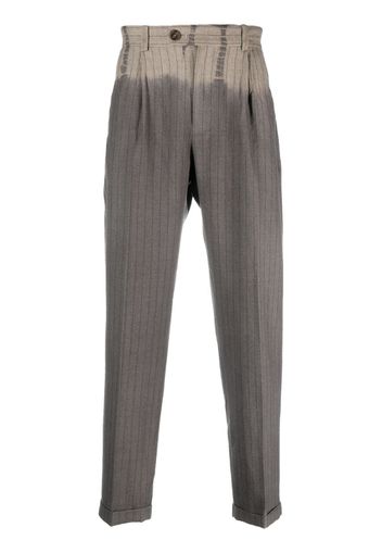 Suzusan bleached pinstripe tailored trousers - Grigio