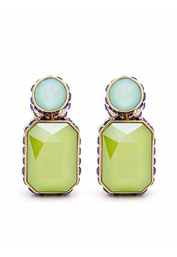 Swarovski Orbita asymmetrical earrings - Verde