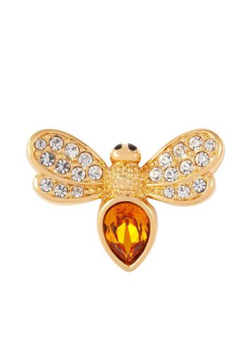 Swarovski 1990s bee-motif crystal-embellished brooch - Oro