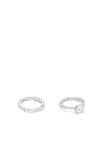 Swarovski Constella Princess-cut rings - Argento