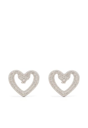 Swarovski Una crystal-embellished clip earrings - Argento