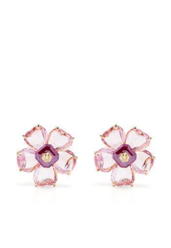 Swarovski flower charm earrings - Oro