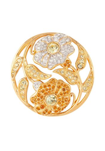 Swarovski 2001 crystal-embellished floral brooch - Oro