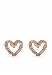 Swarovski Una crystal-heart stud earrings - Rosa