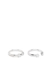 Swarovski Constella round-cut crystal rings - Argento