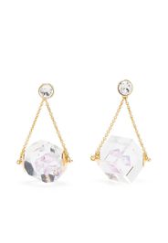 Swarovski Curiosa asymmetric drop earrings - Bianco