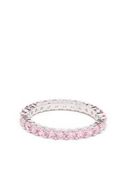 Swarovski round cut gem embellished ring - Argento