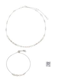 Swarovski Mesmera crystal-embellished three-piece set - Argento