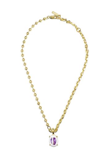 Sweetlimejuice Collana in argento sterling con zirconia cubica - Oro