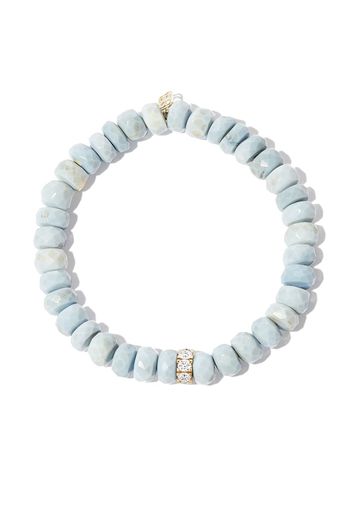 SYDNEY EVAN 14kt yellow gold opal and diamond bracelet - Oro