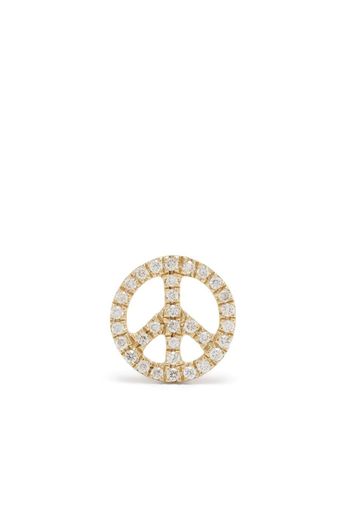 Sydney Evan 14k yellow gold diamond Peace stud earrings - Argento