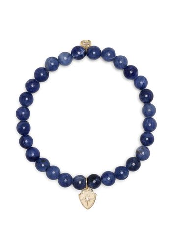 Sydney Evan 14k yellow gold sodalite beaded bracelet - Blu