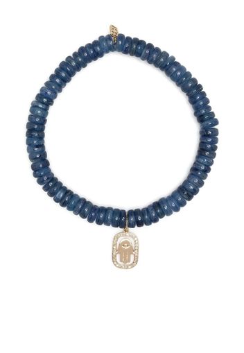 Sydney Evan 14kt yellow gold kyanite beaded bracelet - Blu