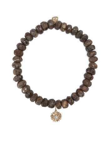 Sydney Evan 14kt yellow gold labradorite beaded bracelet - Marrone