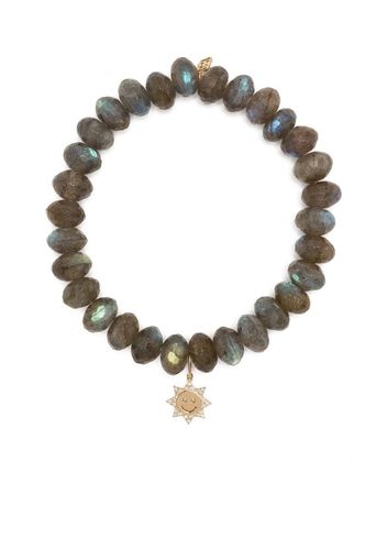 Sydney Evan 14kt yellow gold labradorite beaded bracelet - Grigio