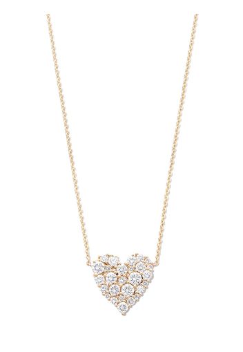 Sydney Evan 14kt yellow gold cocktail heart diamond pendant necklace - Oro