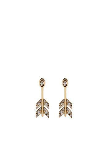 Sydney Evan 14kt yellow gold arrow stud earrings - Oro