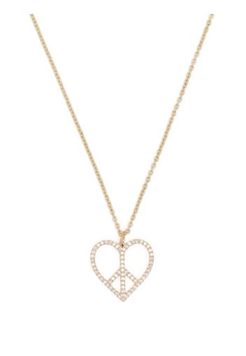 Sydney Evan Collana Peace Heart in oro giallo 14kt con diamanti