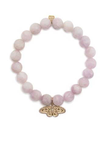 Sydney Evan 14kt yellow gold Celestial Moth kunzite bracelet - Viola