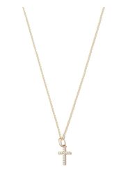 Sydney Evan 14kt yellow gold diamond cross necklace