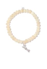 Sydney Evan 14kt yellow gold Love Script moonstone and diamond bracelet - Argento