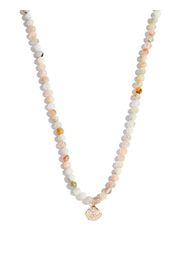 Sydney Evan 14kt yellow gold small shell clam charm beaded necklace - Oro