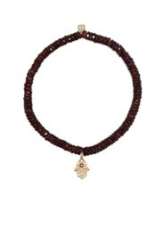 Sydney Evan 14kt yellow gold garnet beaded bracelet - Rosso