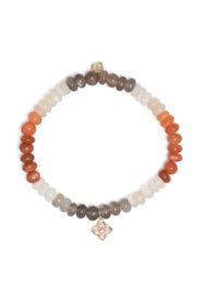 Sydney Evan 14kt yellow gold moonstone beaded bracelet - Multicolore