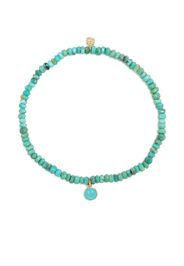 Sydney Evan 14kt yellow gold turquoise beaded bracelet - Verde