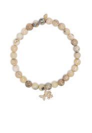 Sydney Evan 14kt yellow gold Butterfly Daisy opal beaded bracelet - Toni neutri