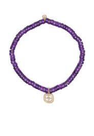 Sydney Evan 14kt yellow gold Starburst amethyst bracelet - Viola