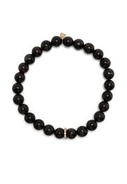 Sydney Evan 14kt yellow gold hypersthene bead bracelet - Nero