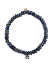 Sydney Evan 14kt yellow gold lapis lazuli beaded bracelet - Blu