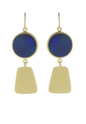 18kt yellow gold Maya Collection opal earrings