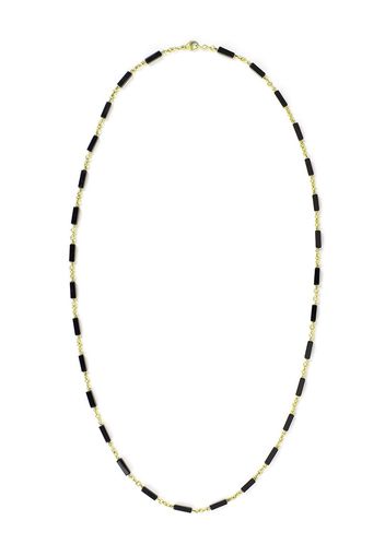 Sylva & Cie 18kt yellow gold onyx bead Lucca necklace - Oro