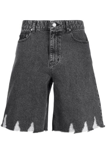 System Shorts denim con orlo a taglio vivo - Grigio