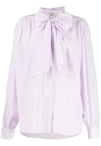 System semi-sheer pussy-bow blouse - Viola