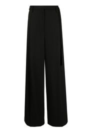 System logo-charm pleat-detailing trousers - Nero